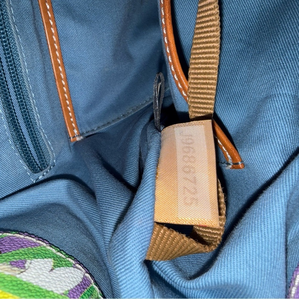 Dooney & Bourke Lavender Daffodil Botanical Collection Drawstring Purse - Picture 9 of 12